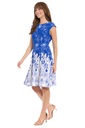 Vestido con estampado floral en cascada