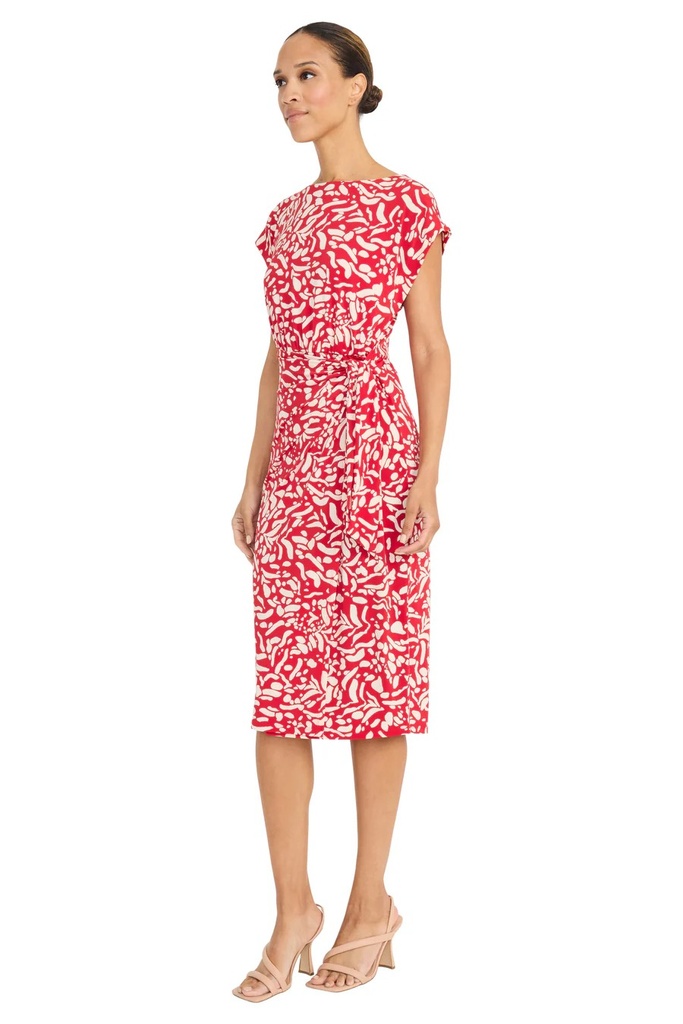 Vestido sólido de escote anudado