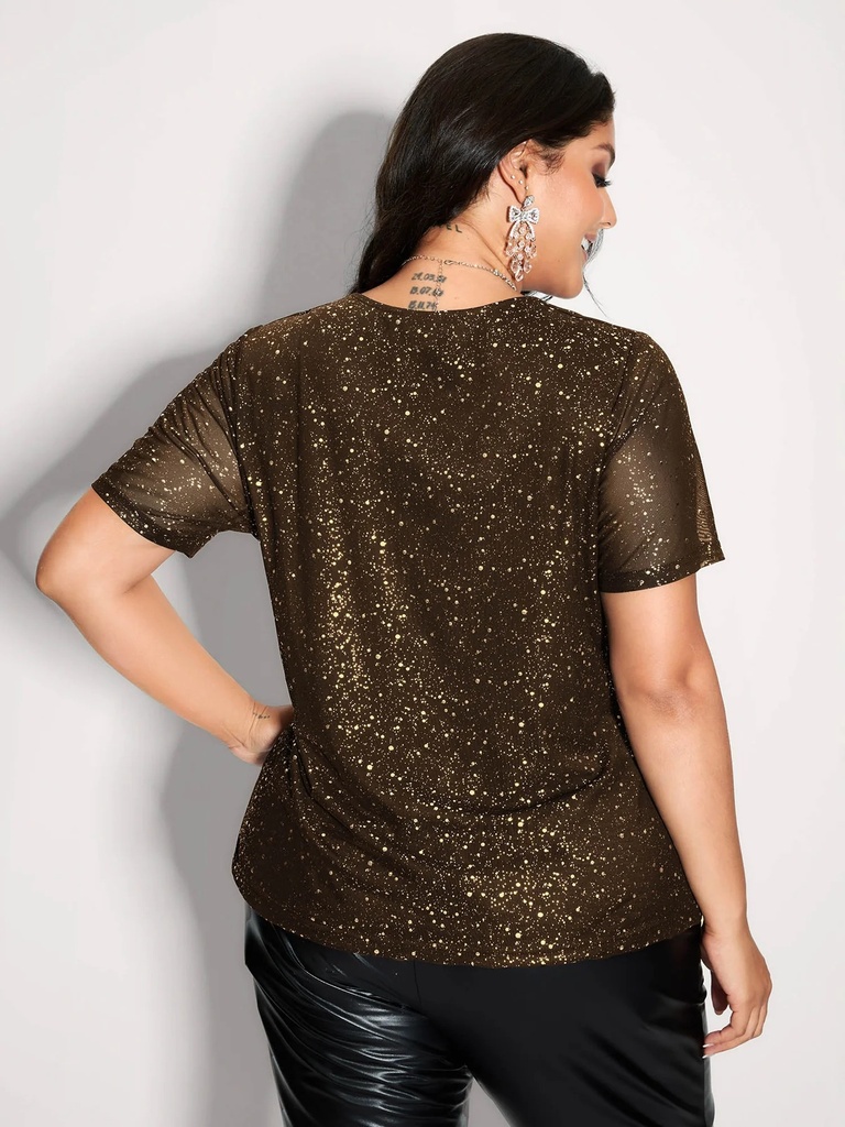 Blusa con borlas y estampado Bohemio