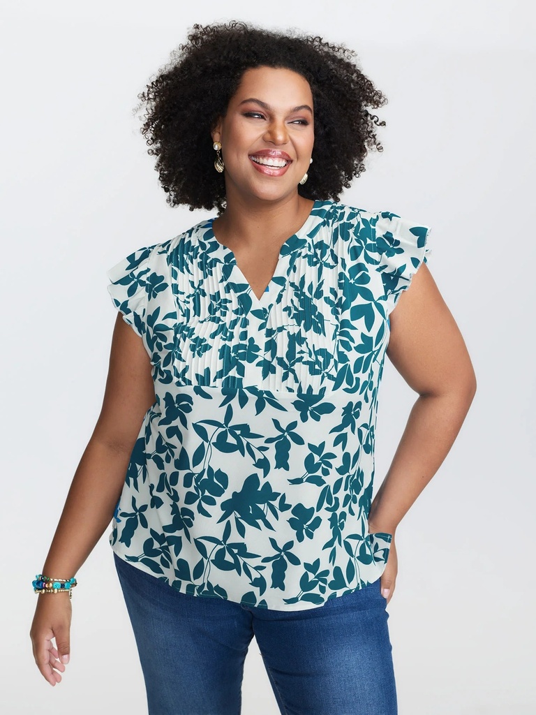 Blusa con borlas y estampado Bohemio