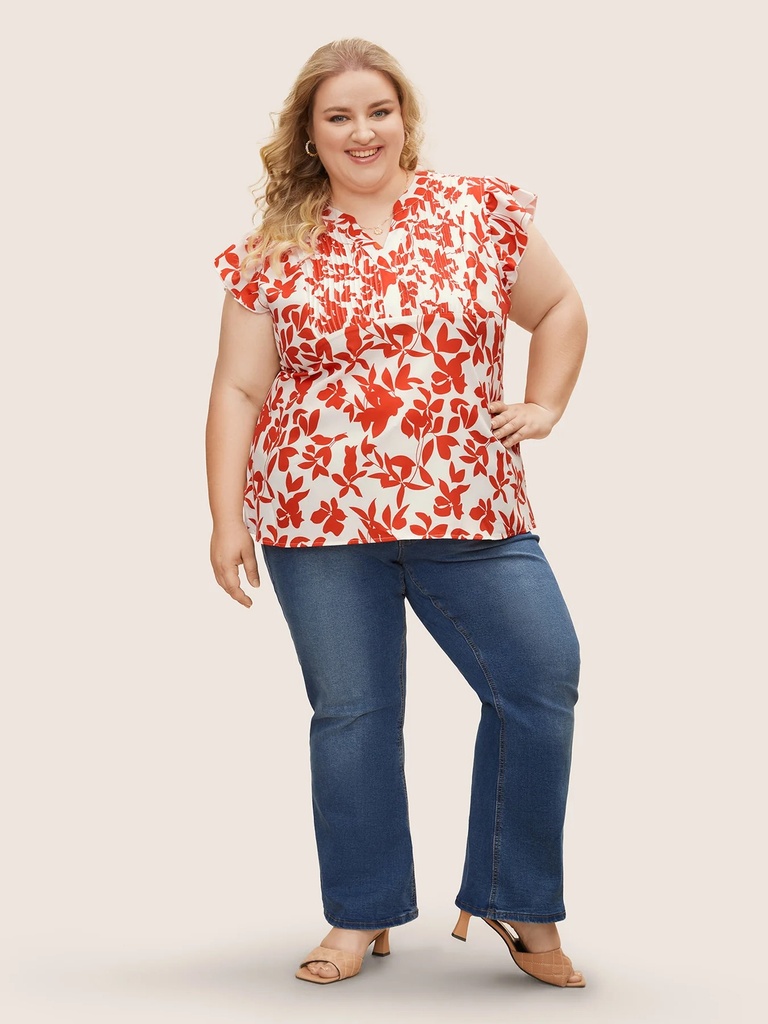 Blusa con borlas y estampado Bohemio