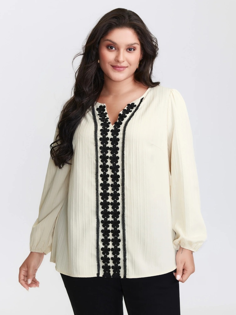 Blusa traslapada con botones
