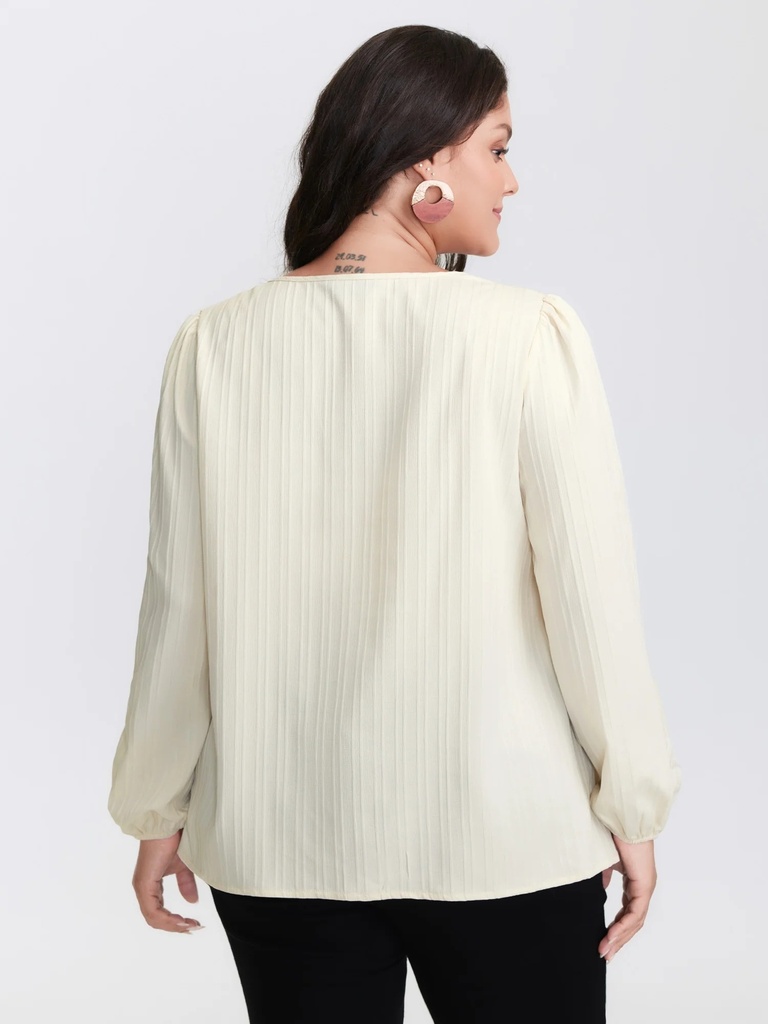 Blusa traslapada con botones