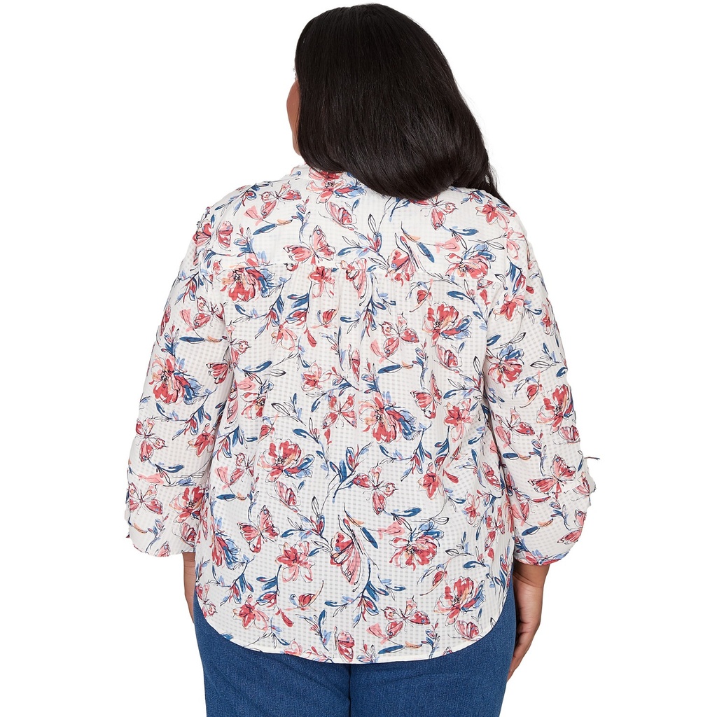 Blusa texturizada de diseño floral