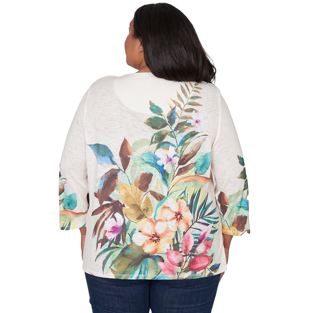 Blusa texturizada de diseño floral