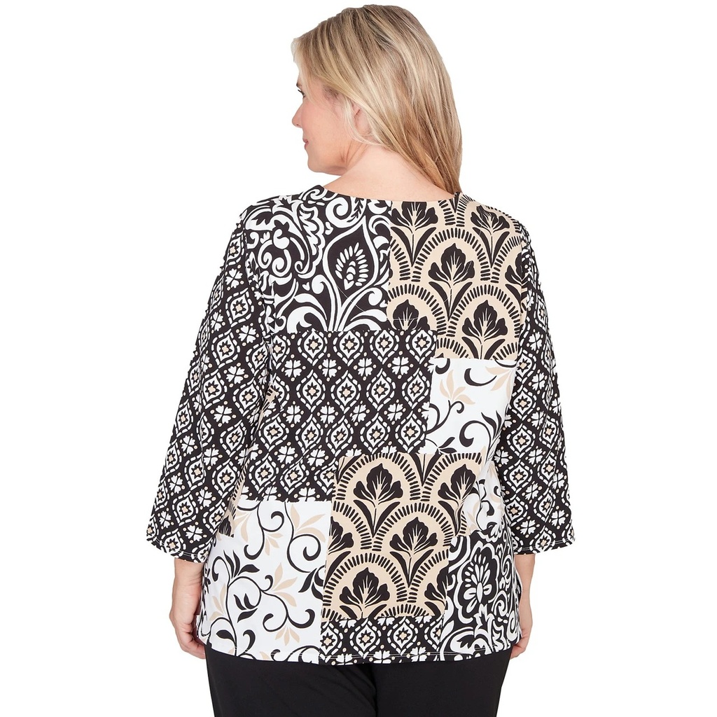 Blusa con medallón de patchwork
