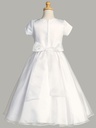 Vestido con cinturón de perlas y diamantes