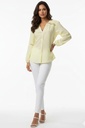 Blusa abotonada con ribete de encaje