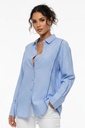 Blusa camisera a rayas con pinzas