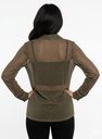 Blusa camisera plisada con brillos