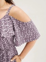 Vestido floral con escote cruzado