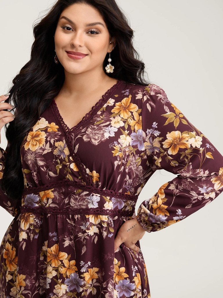Vestido con estampado de encaje