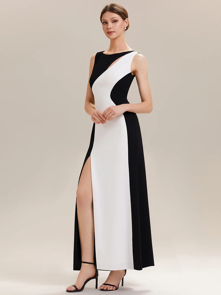 Vestido con escote redondo