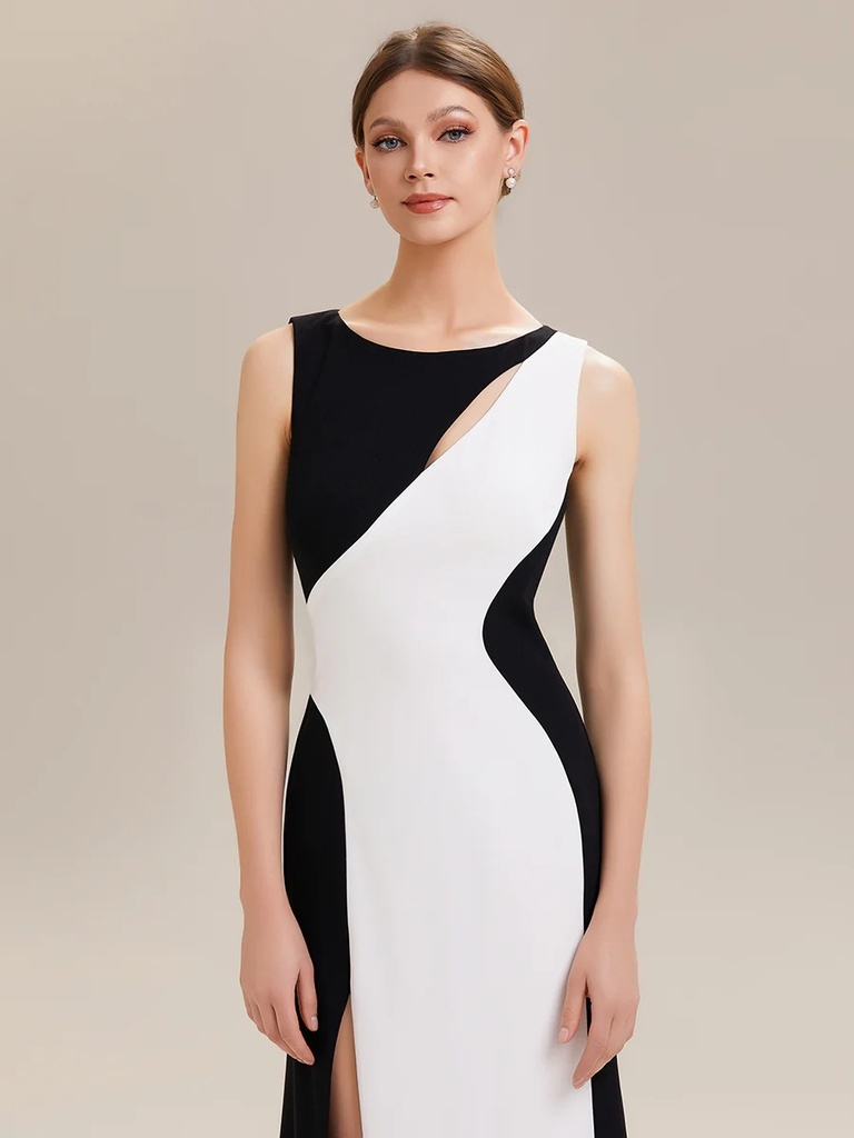 Vestido con escote redondo