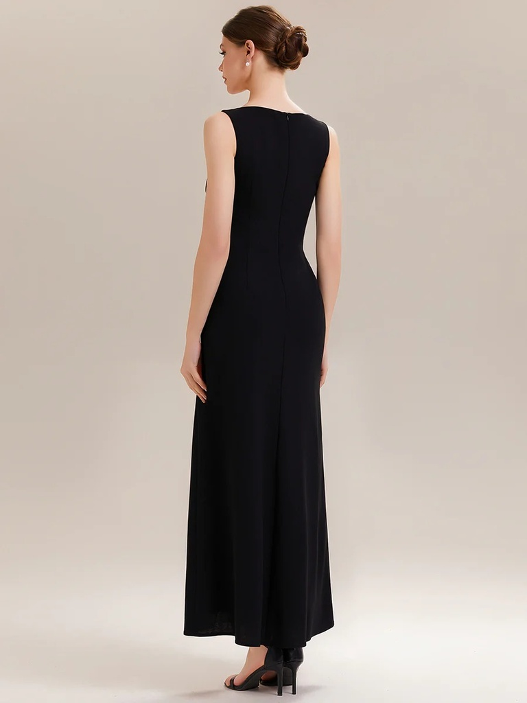 Vestido con escote redondo