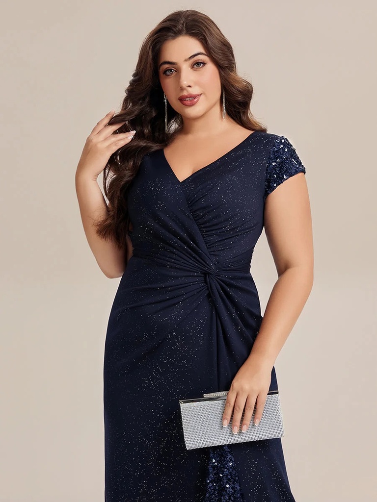 Vestido tejido de punto anudado.