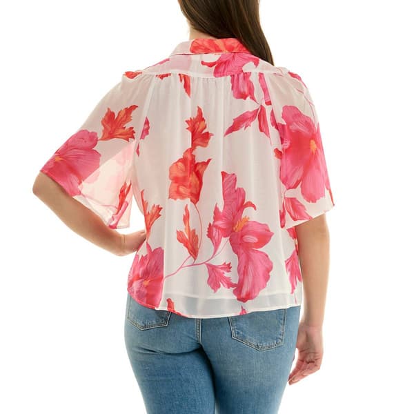 Blusa de gasa con estampado floral