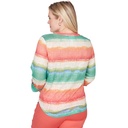 Camiseta Henley de rayas teñidas