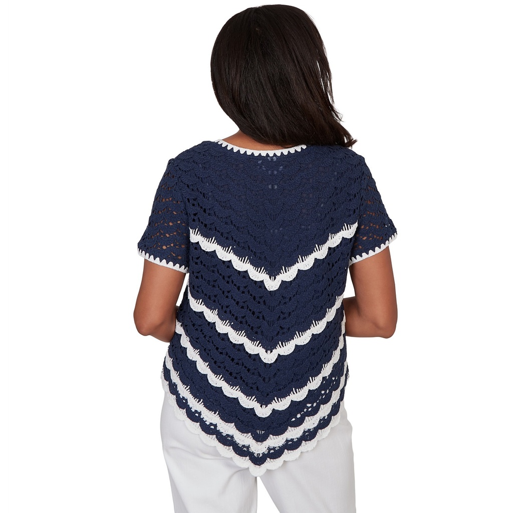 Blusa de crochet con estampado