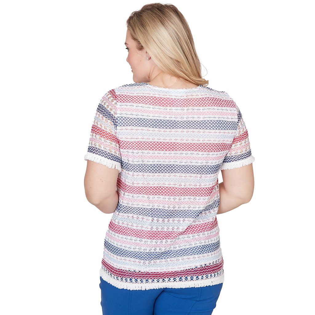 Blusa con flecos y textura