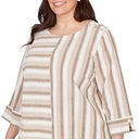 Blusa con rayas y diseño de bloques