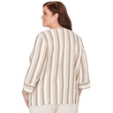 Blusa con rayas y diseño de bloques