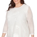 Blusa de malla y estampado floral
