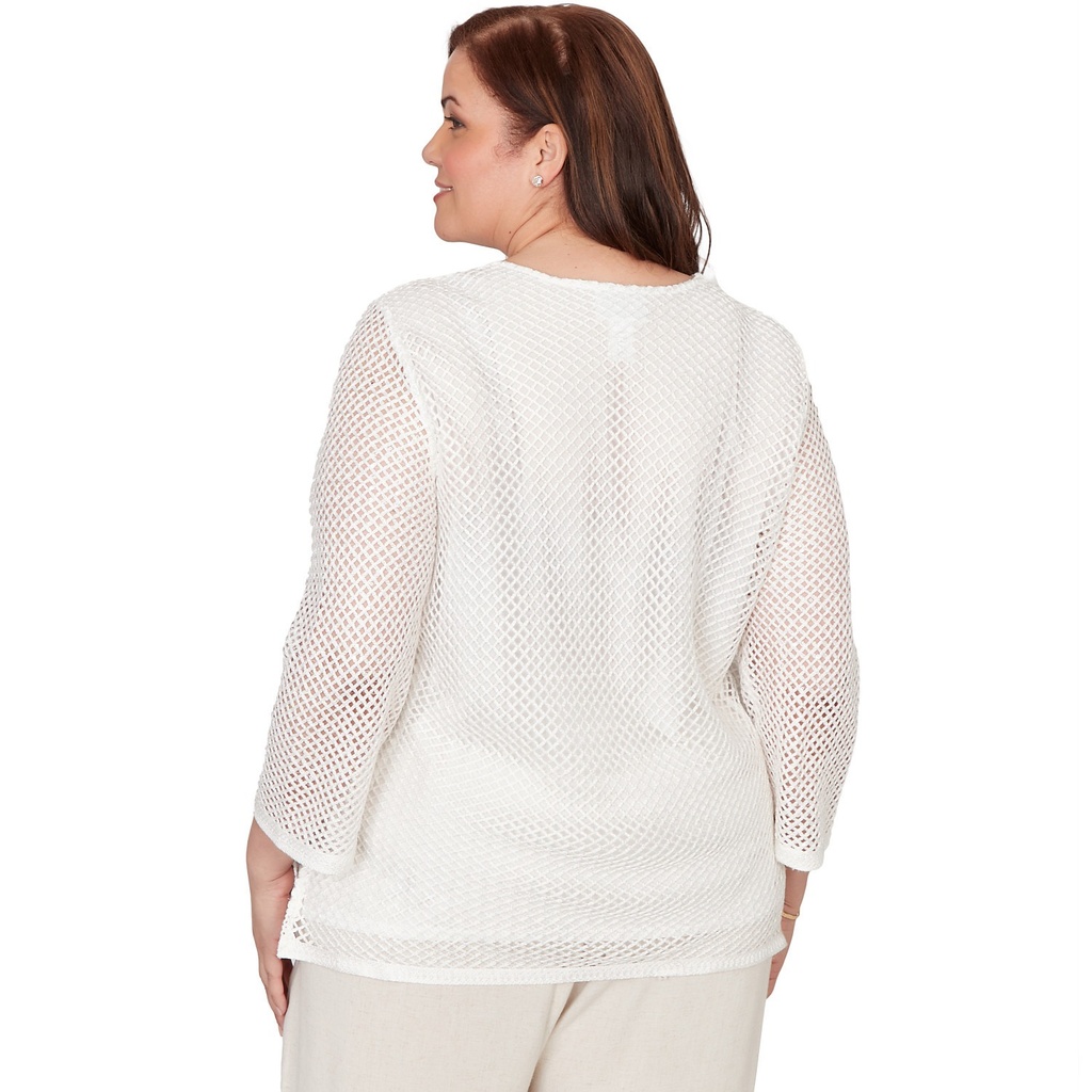 Blusa de malla y estampado floral