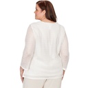 Blusa de malla y estampado floral
