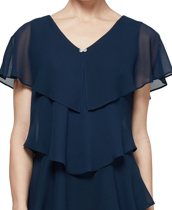 Vestido con corpiño escalonado