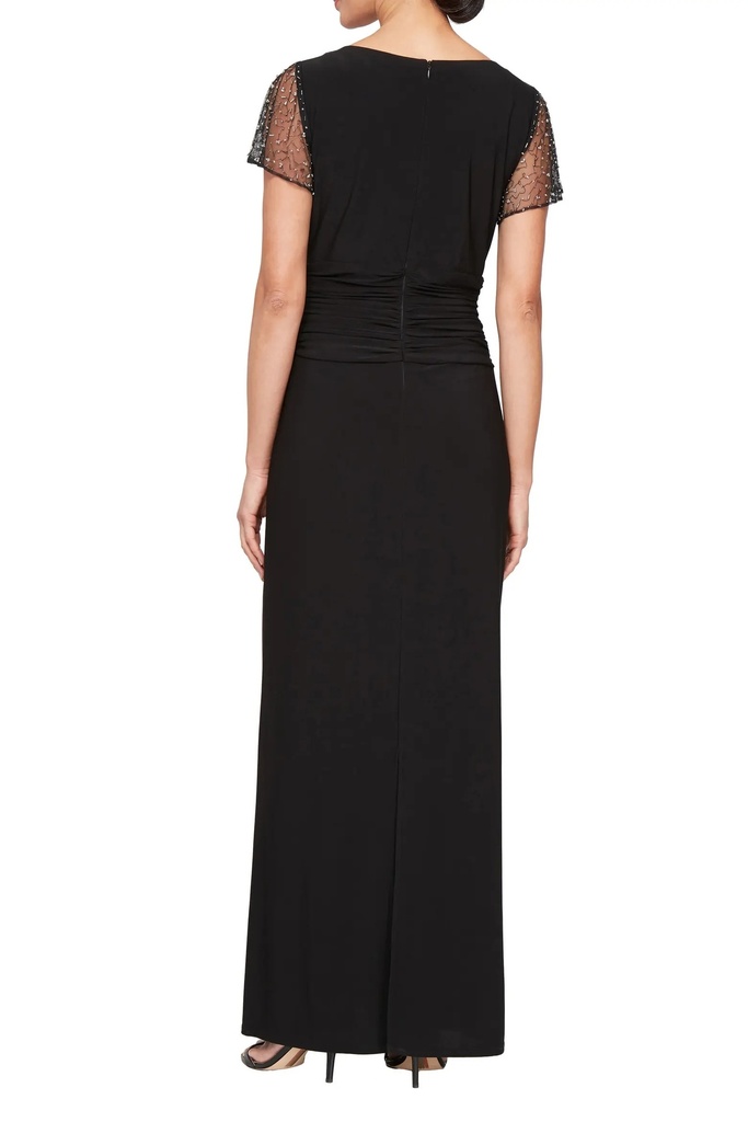Vestido brillante con escote en V
