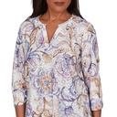 Blusa floral con escote en V