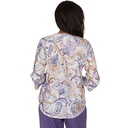 Blusa floral con escote en V