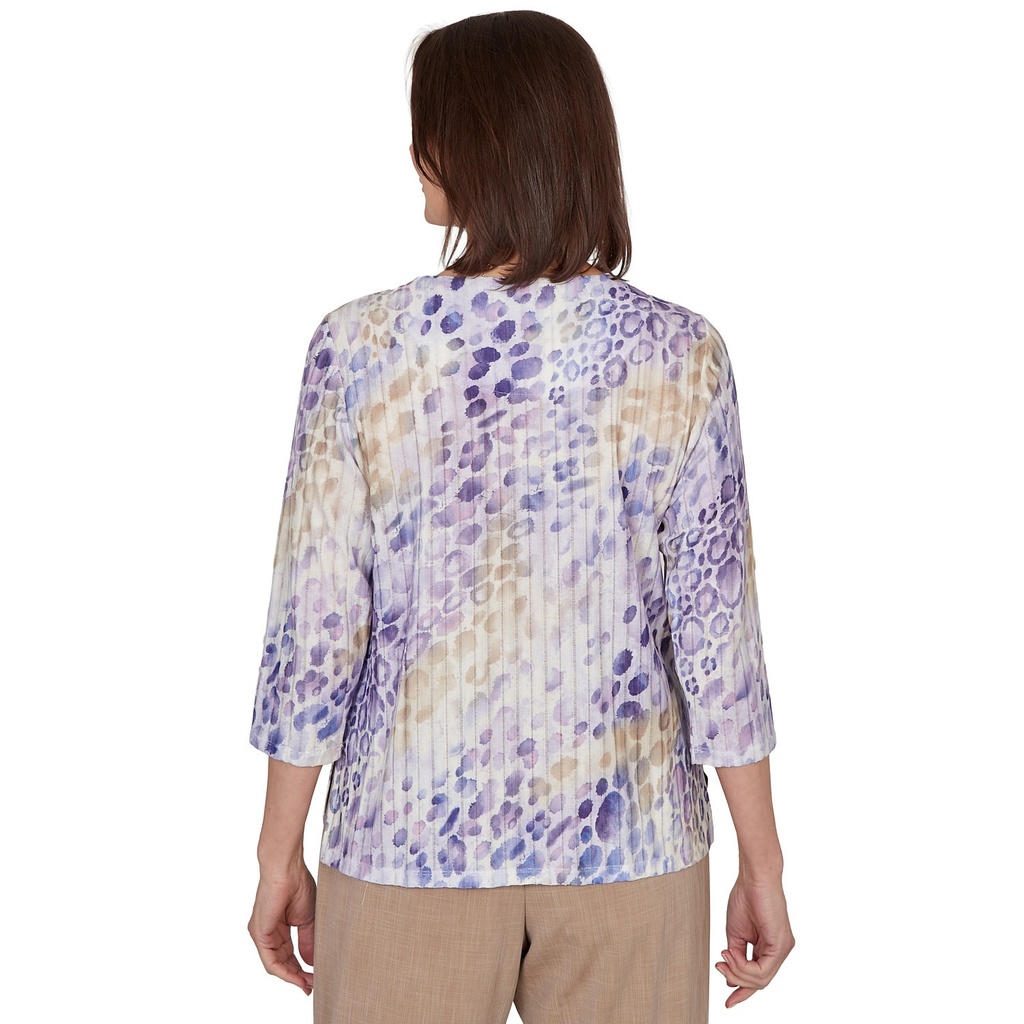 Blusa acanalada con estampado