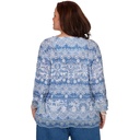 Blusa a rayas con encaje