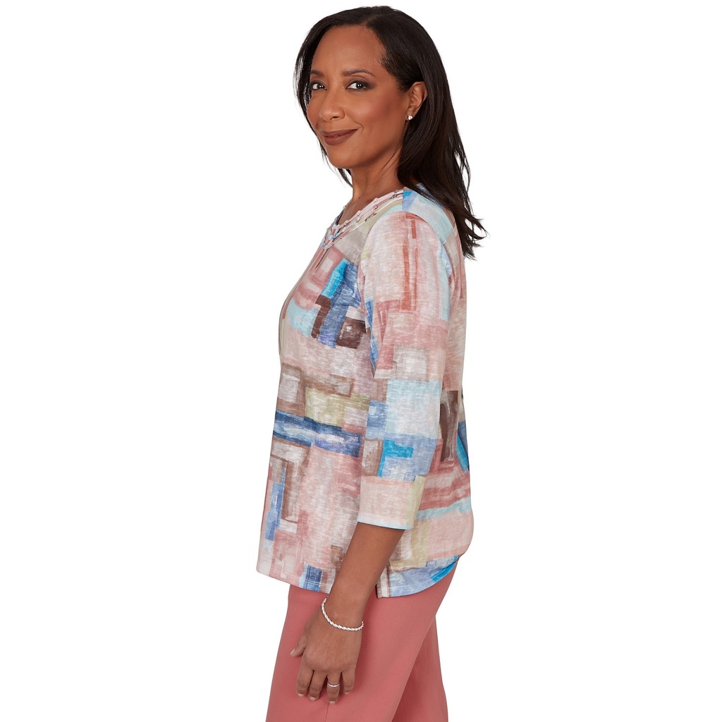 Blusa con bloques de color