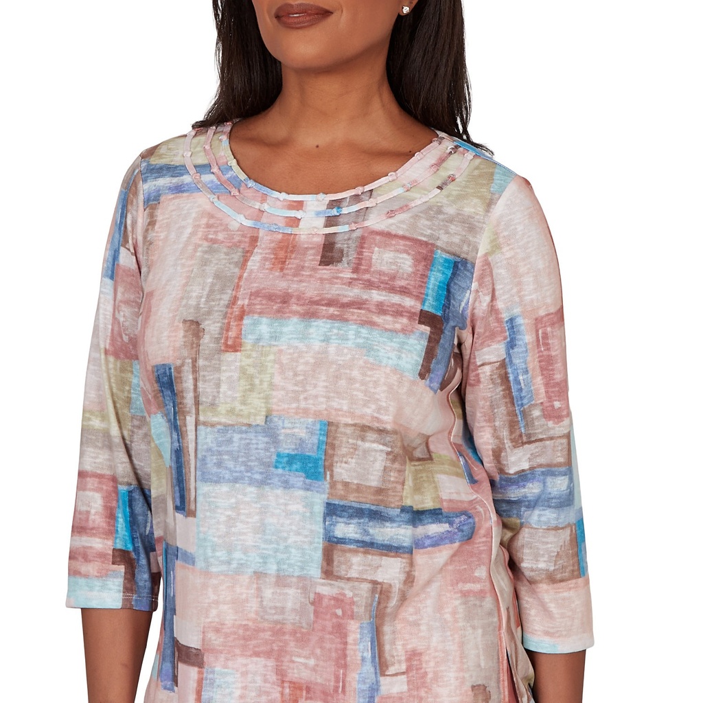 Blusa con bloques de color