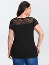Blusa de mangas de encaje