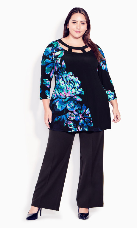 Blusa tipo túnica floral