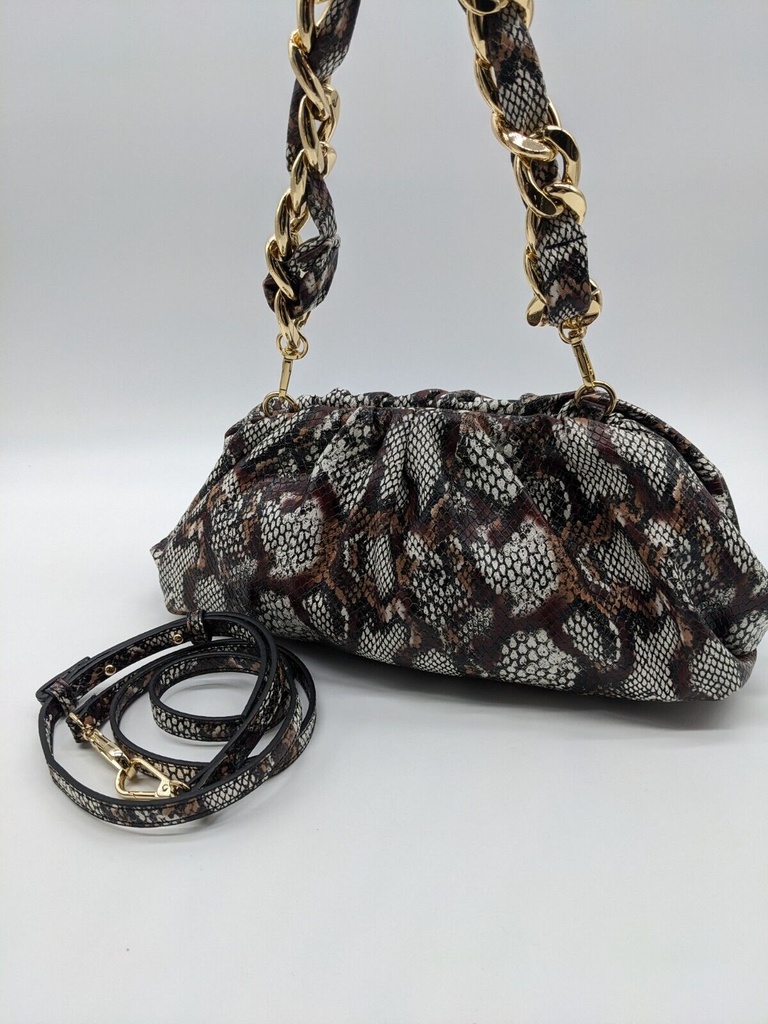 Cartera de piel pitón de imitación