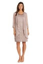 Vestido con chaqueta con purpurina