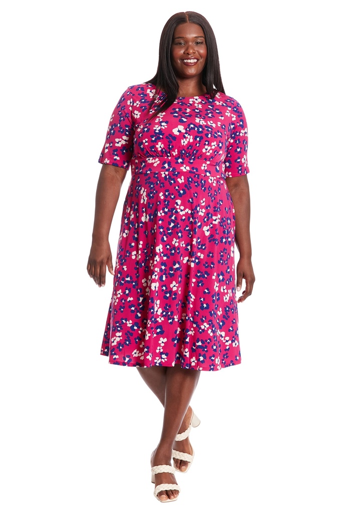 Vestido estampada con manga corta Clio