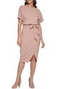 Vestido sólido con mangas dolman