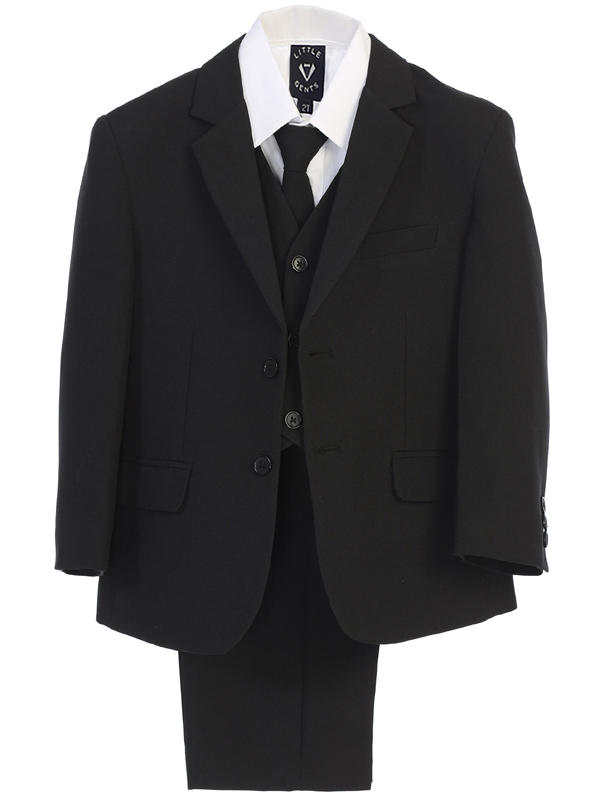 Traje de niño de 5 piezas Poly Poplin