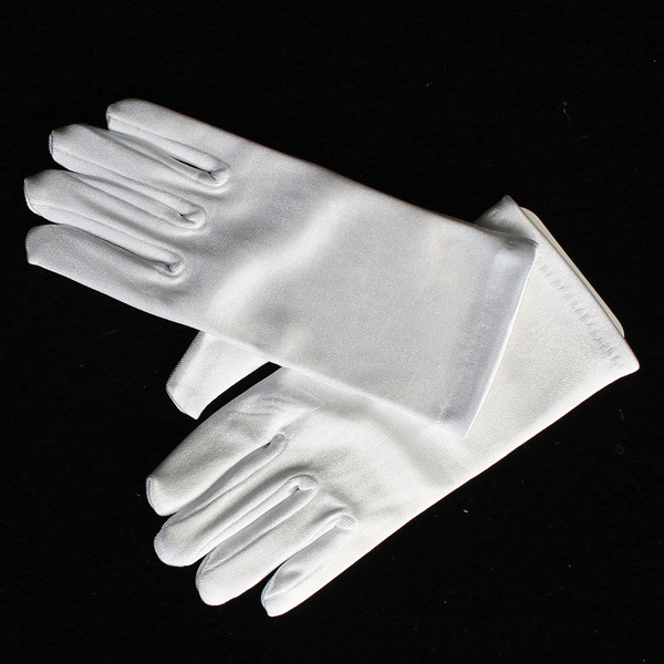 Guantes cortos de raso