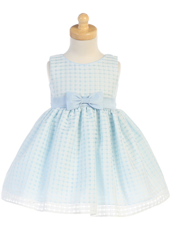 Vestido de organza a cuadros