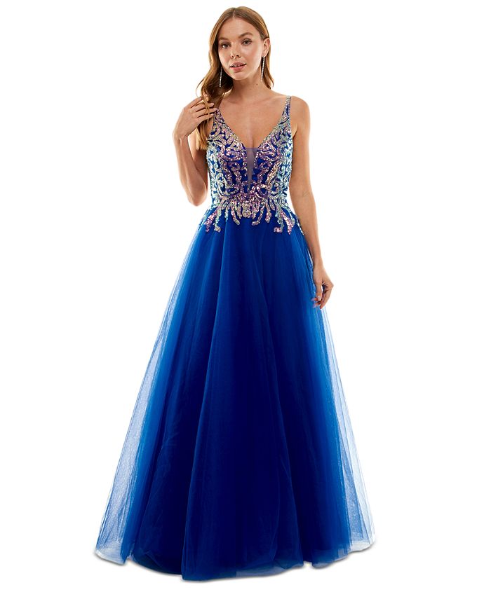 Vestido de malla con lentejuelas