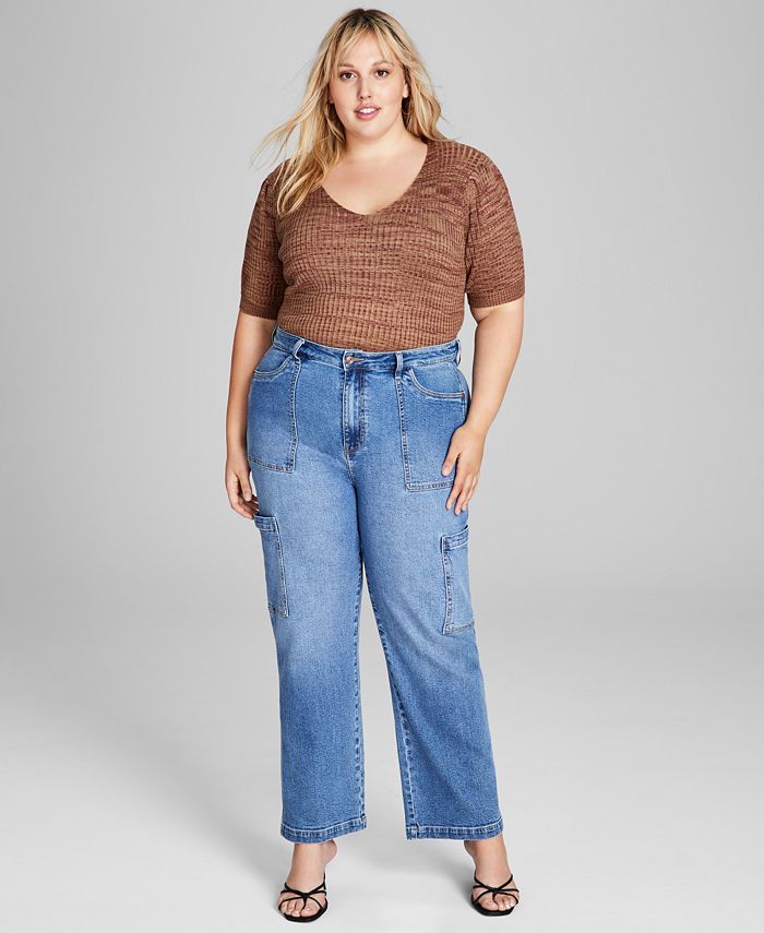 Jeans rectos con seis bolsillos