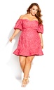 Vestido con detalles de flores 3D