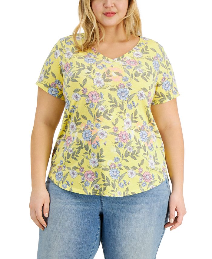 Tshirt con estampado floral